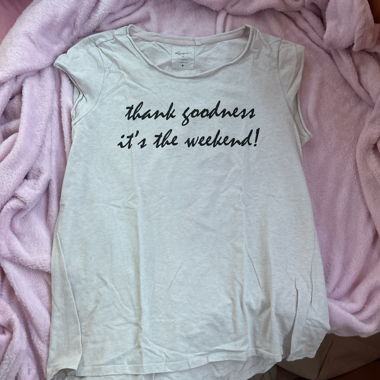 T-shirt with writing 