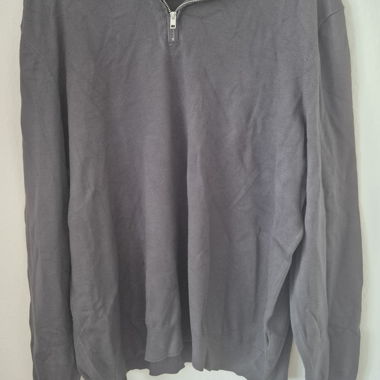 Maglione H&M con zip al colletto grigio