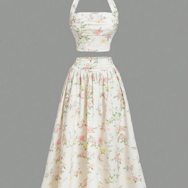 Blumiges Zweiteiliger Set
