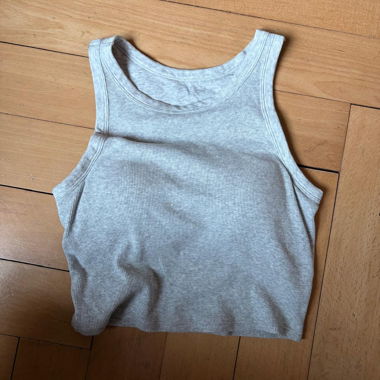 Grey bustier top with cups, size S