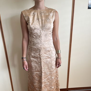 Vintage Long Dress in Powder Pink