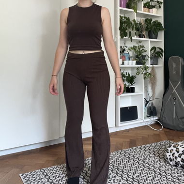 Brown Flared Trousers