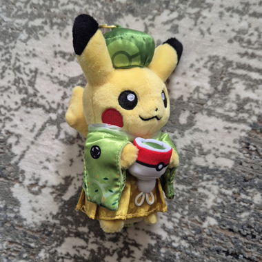 Pikachu Tea Ceremony Plush Toy with Chain