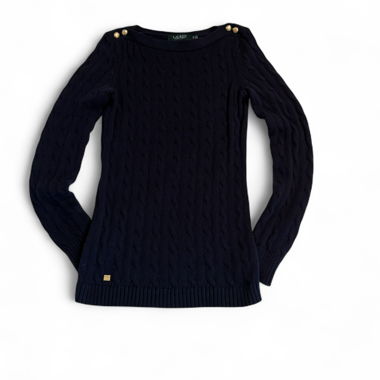Ralph Lauren Zopfmuster-Pullover Schwarz (S)