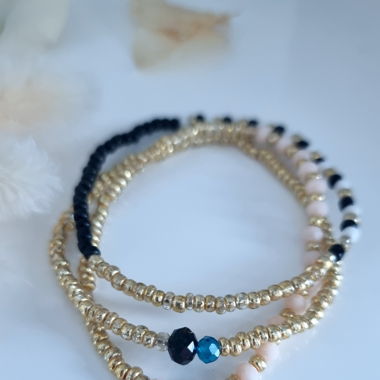 Armband Loving Black mit Onix und Glas