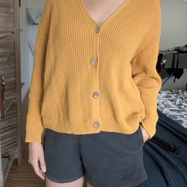 Mustard knit cardigan