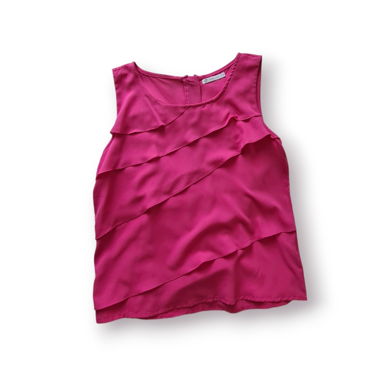 Blouse sans manches à volants, rose - Taille 42