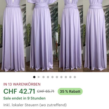 Bridesmaid Dress Flieder