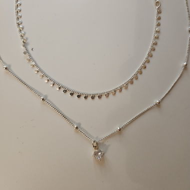 Collana doppia in argento 925