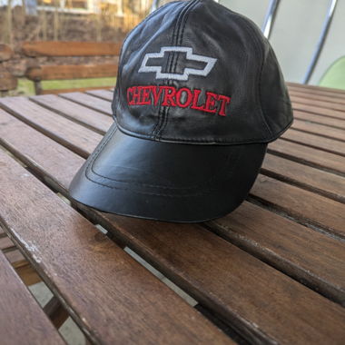 Casquette en cuir Chevrolet Vintage