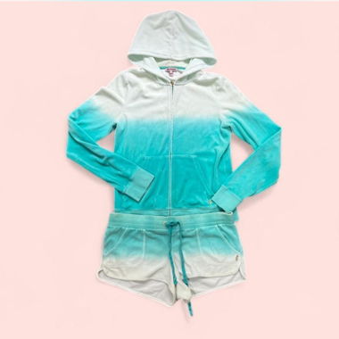 Juicy Couture Velour Hoodie & Shorts Set Size M