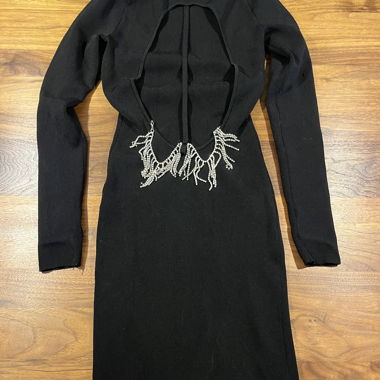 Black backless dress