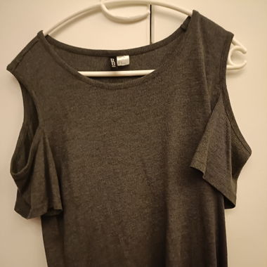 Schwarzes & Weisses T-Shirt, Schulterfrei