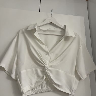 White Crop Blouse