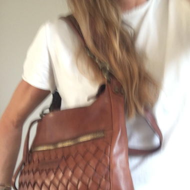 Pikolinos Leder Handtasche cognac braun