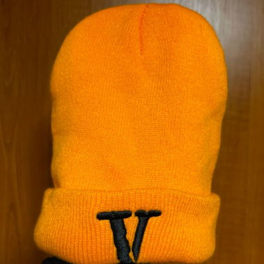 Orange V Beanie