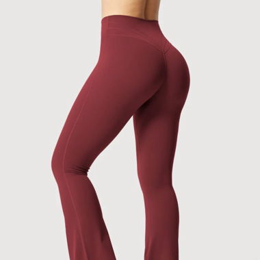 Legging évasé rouge