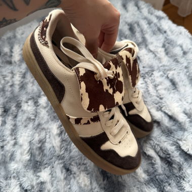 Stradivarius Cow Pattern Sneakers