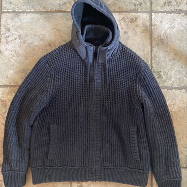 Giacca con cappuccio C&amp;A grigia taglia XL