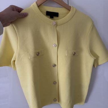 Gelbe ZARA Strickjacke