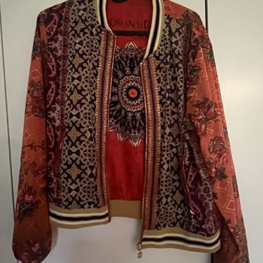 Blouson bomber à motifs