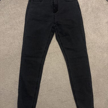 Jeans skinny a vita alta neri