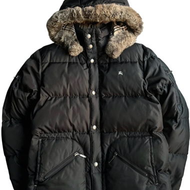 Giacca in pelliccia Burberry Black Label giapponese anni 2000