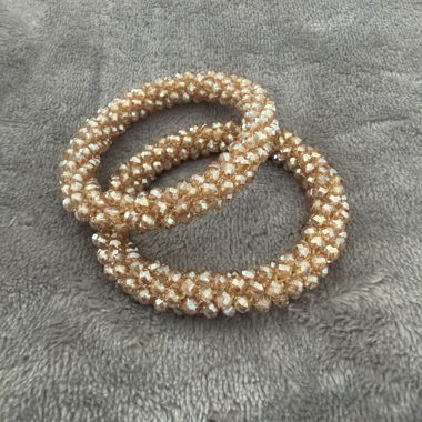 Perlenarmband Set gold