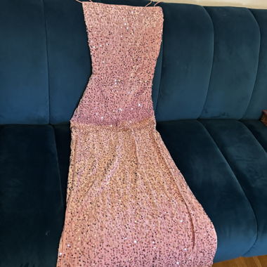 Pailletten-Abendkleid rosa