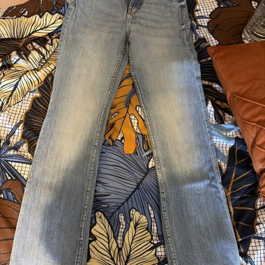 Washed Straight-Leg Jeans