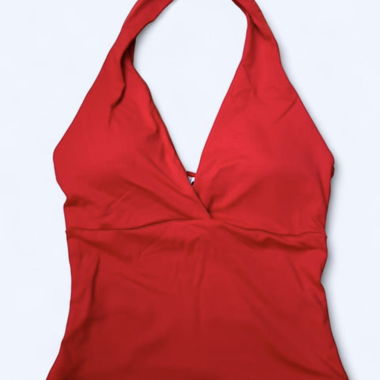 Top rosso a fascia