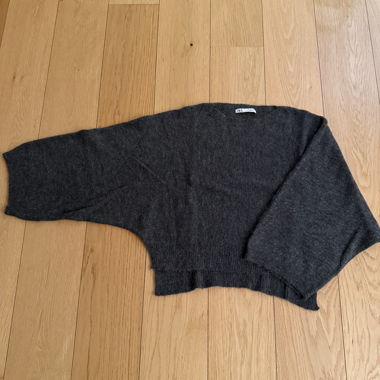 Zara grauer Oversize-Pullover Grösse M