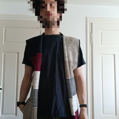 Knitted wool vest/poncho 