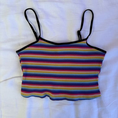 Crop-top a righe SHEIN XL