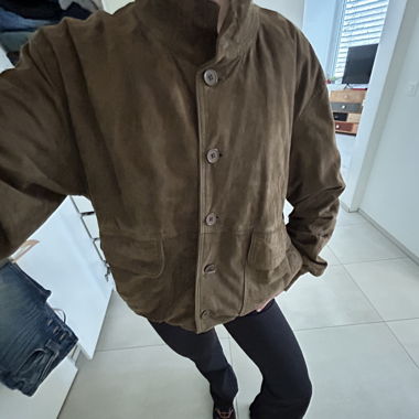 Vintage bomber leather jacket