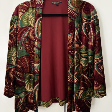 Blazer coloré à motif cachemire