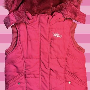 Gilet in finta pelliccia rosa