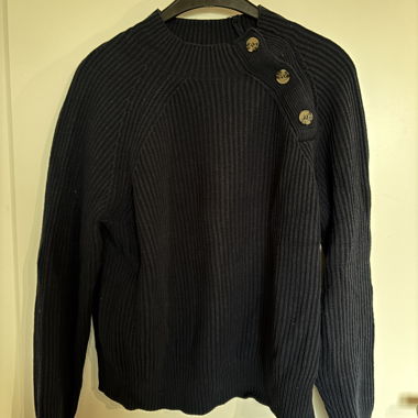 Maglione donna in maglia blu
