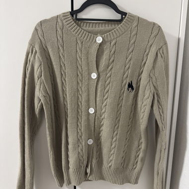 Cardigan à motif torsadé