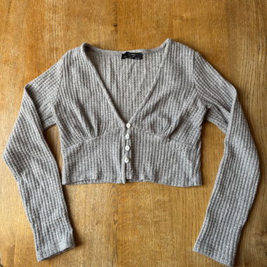 Cropped Strickjacke
