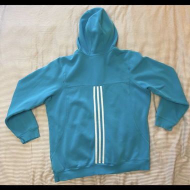 Hoodie Adidas turquoise avec rayures (rare)