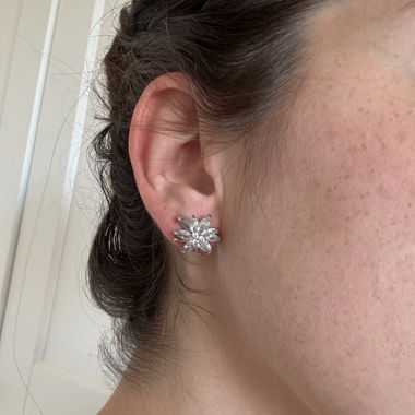 Flowers Earrings - White
