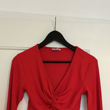 cropped red top 
