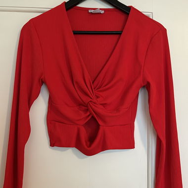 Haut rouge court