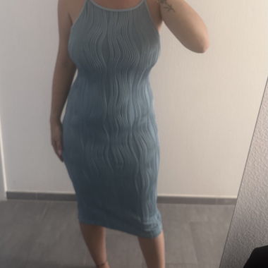 Blue Midi Slip Dress