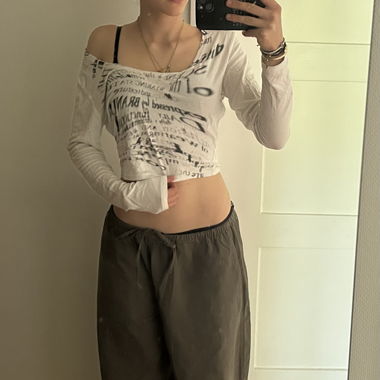 Top Longsleeve off-shoulder