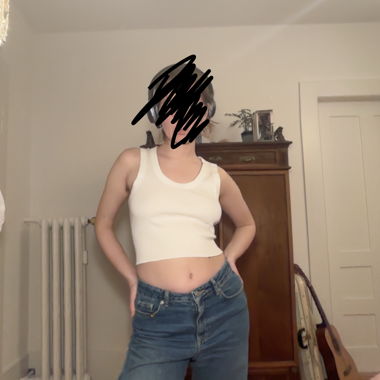Crop top a coste