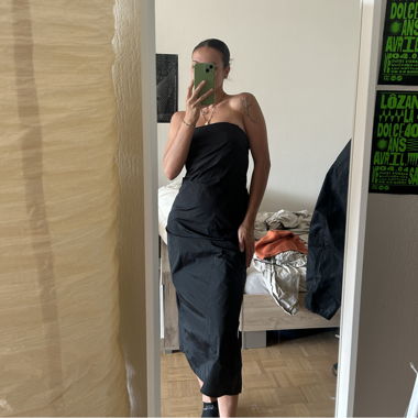 Robe longue bustier style kway