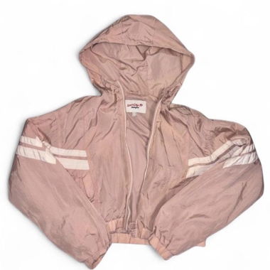 Giacca con cappuccio rosa