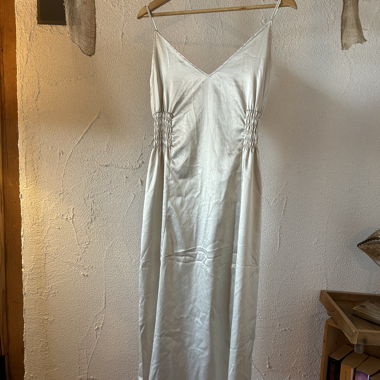 Zara satin dress cream, size M